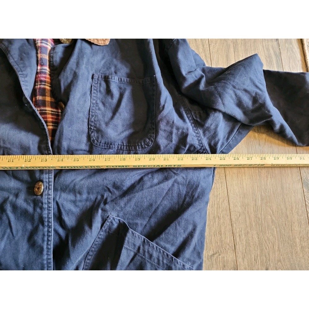 Faded Glory Womens Vintage 90s Chore Barn Coat Three Pocket Farm Plaid Jacket - Picture 12 of 12